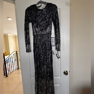 Betsy & Adam sequin gown